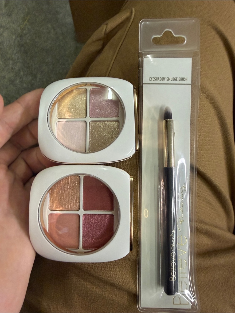 EYESHADOW BUNDLE TWO FLIWER PALLETS AND BRUSH